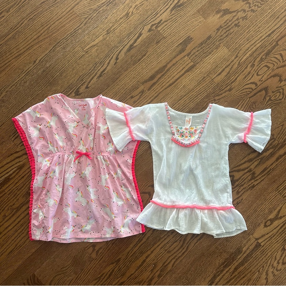 Size 4 / 5 and 5T Girls Bundle of Two Swim Coverups